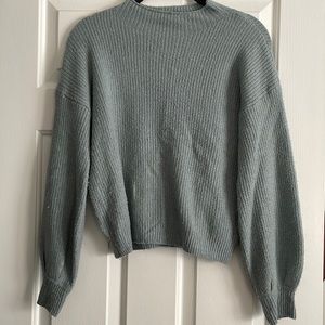 High Neck Crop Top Sweater